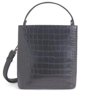 NWT AOTA Elena Croc Bucket Bag